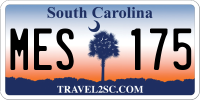 SC license plate MES175