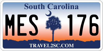 SC license plate MES176