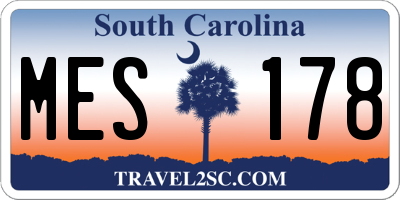SC license plate MES178