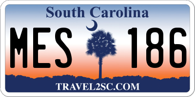 SC license plate MES186