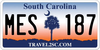 SC license plate MES187