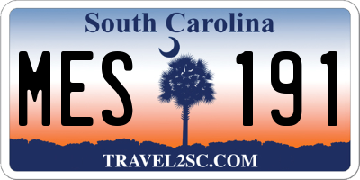 SC license plate MES191