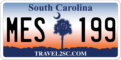 SC license plate MES199