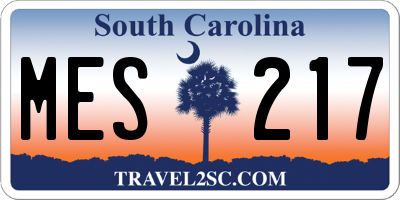SC license plate MES217