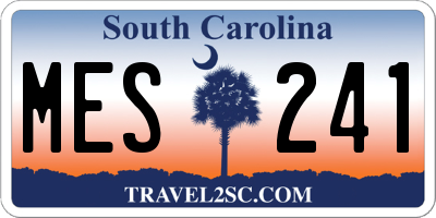 SC license plate MES241