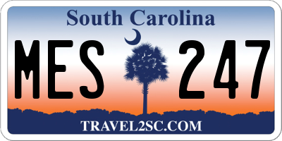 SC license plate MES247