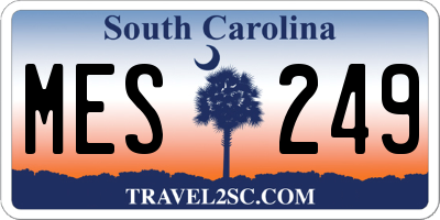 SC license plate MES249
