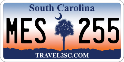 SC license plate MES255
