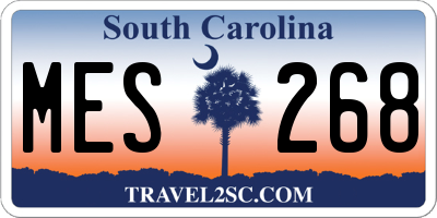 SC license plate MES268