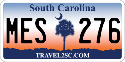 SC license plate MES276