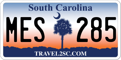 SC license plate MES285