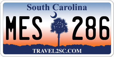 SC license plate MES286