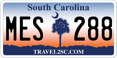 SC license plate MES288