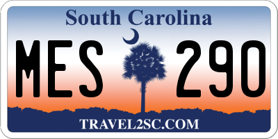 SC license plate MES290