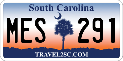 SC license plate MES291