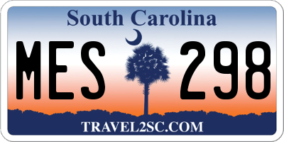SC license plate MES298