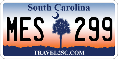 SC license plate MES299