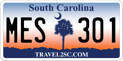 SC license plate MES301