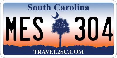 SC license plate MES304
