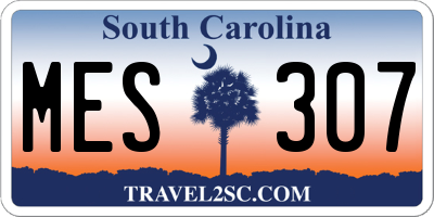 SC license plate MES307