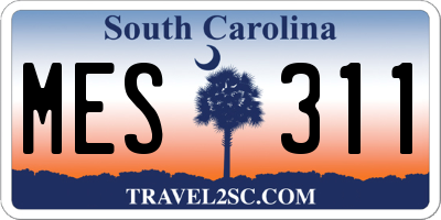 SC license plate MES311