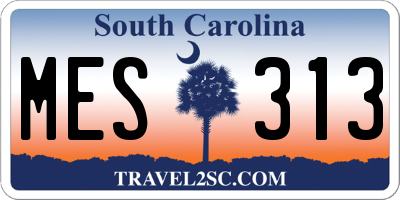 SC license plate MES313
