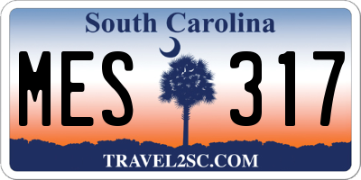 SC license plate MES317