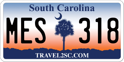 SC license plate MES318