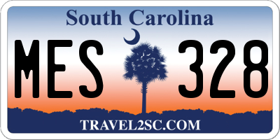SC license plate MES328