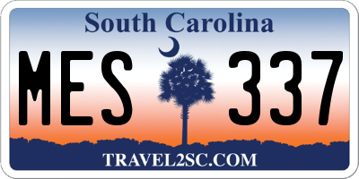 SC license plate MES337