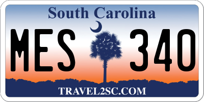 SC license plate MES340