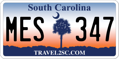 SC license plate MES347