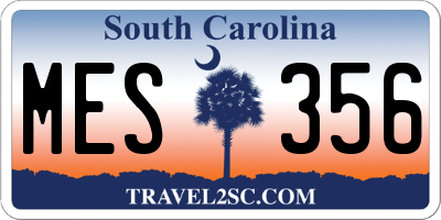 SC license plate MES356
