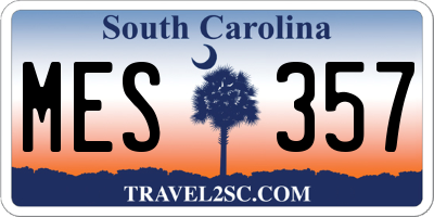 SC license plate MES357