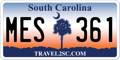 SC license plate MES361