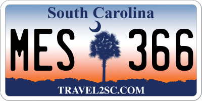 SC license plate MES366