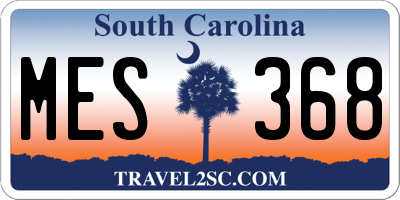 SC license plate MES368