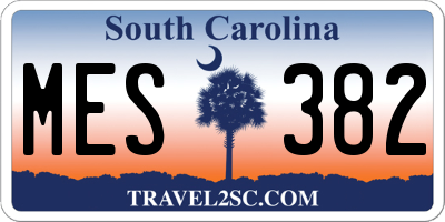 SC license plate MES382