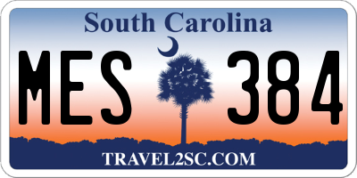 SC license plate MES384