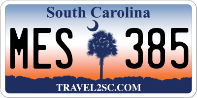 SC license plate MES385