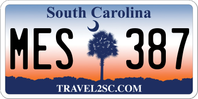 SC license plate MES387