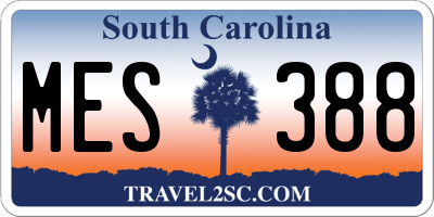 SC license plate MES388