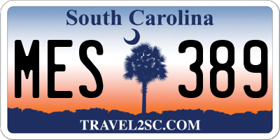 SC license plate MES389