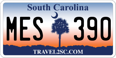 SC license plate MES390