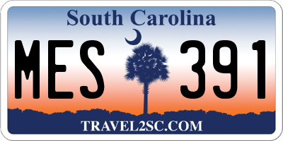 SC license plate MES391