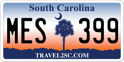 SC license plate MES399