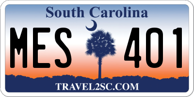 SC license plate MES401