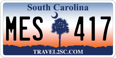 SC license plate MES417
