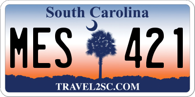 SC license plate MES421