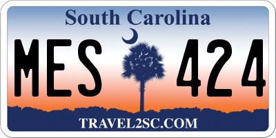 SC license plate MES424